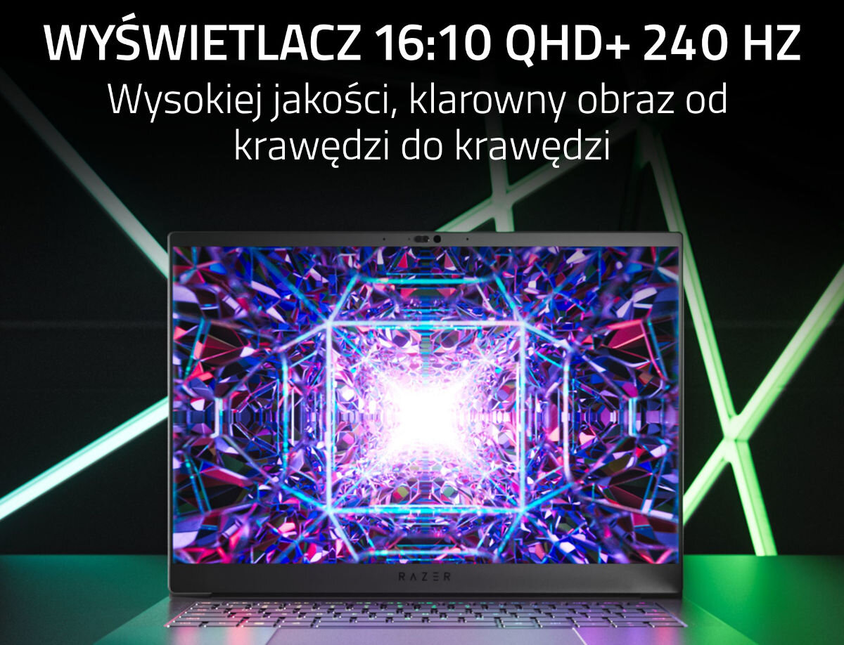 Laptop RAZER Blade 14 P9-NT 14 IPS 240Hz R9-7940HS 16GB RAM 1TB SSD GeForce RTX4070 Windows 11 Home 14 calowy ekran 2560 x 1600 px częstotliwość odświeżania 240 Hz