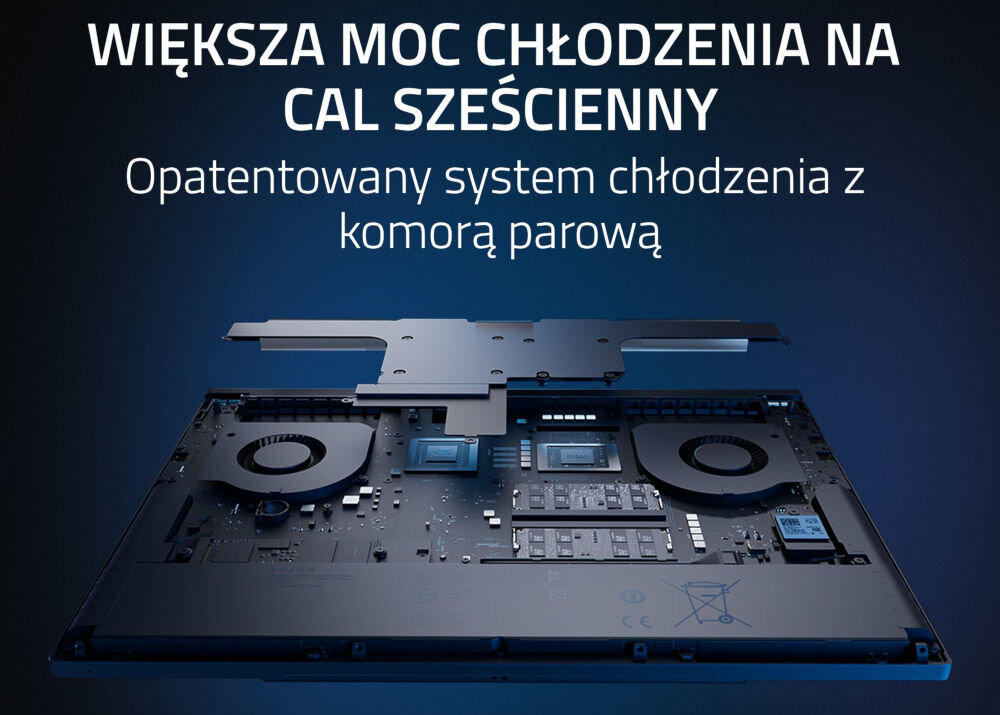 Laptop RAZER Blade 16 S10-NT 16 OLED 240Hz i9-14900HX 16GB RAM 1TB SSD GeForce RTX4070 Windows 11 Home system chłodzenia z komorą parową zaawansowana technologia