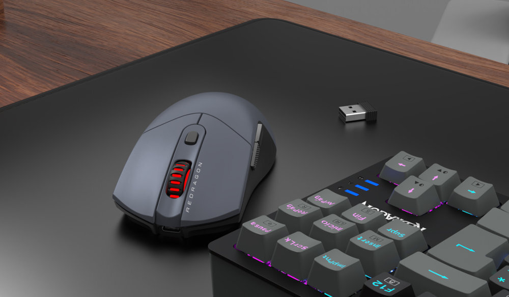 REDRAGON ST4R Pro trzy tryby łączności przewodowy przez USB bezprzewodowy 2,4 GHz Bluetooth trybie przewodowym stabilność sygnału Tryb bezprzewodowy 2,4 GHz z odbiornikiem USB-A laptopami, tabletami