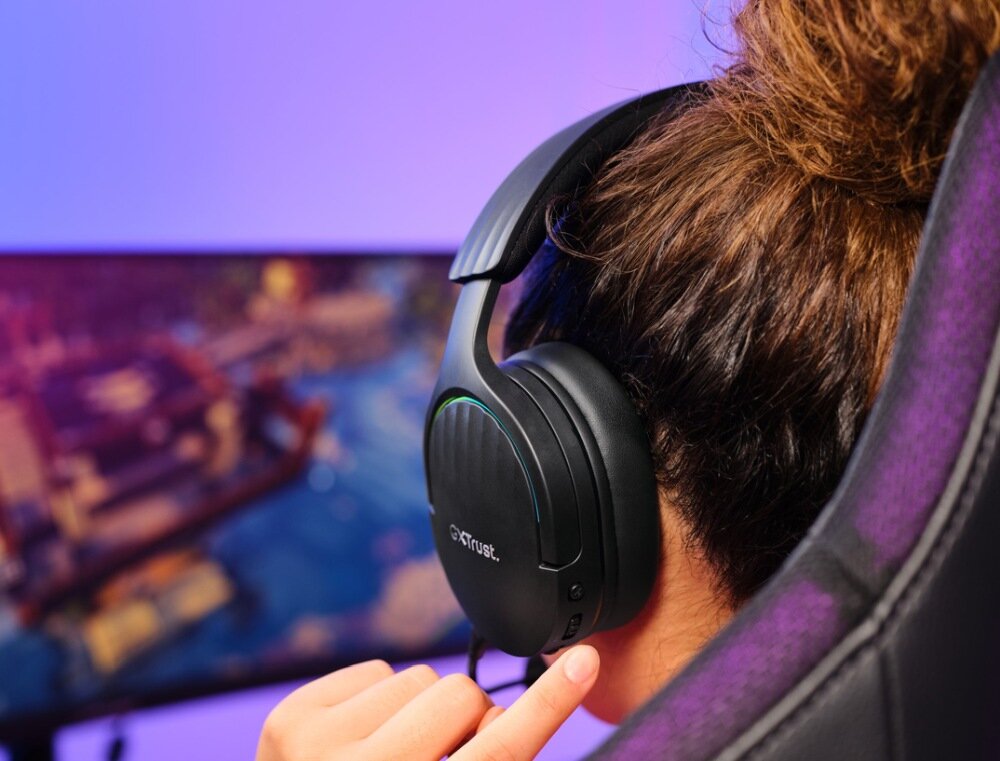 Słuchawki TRUST GXT Fayzo Wireless komfort godziny miekkie nauszniki wygoda