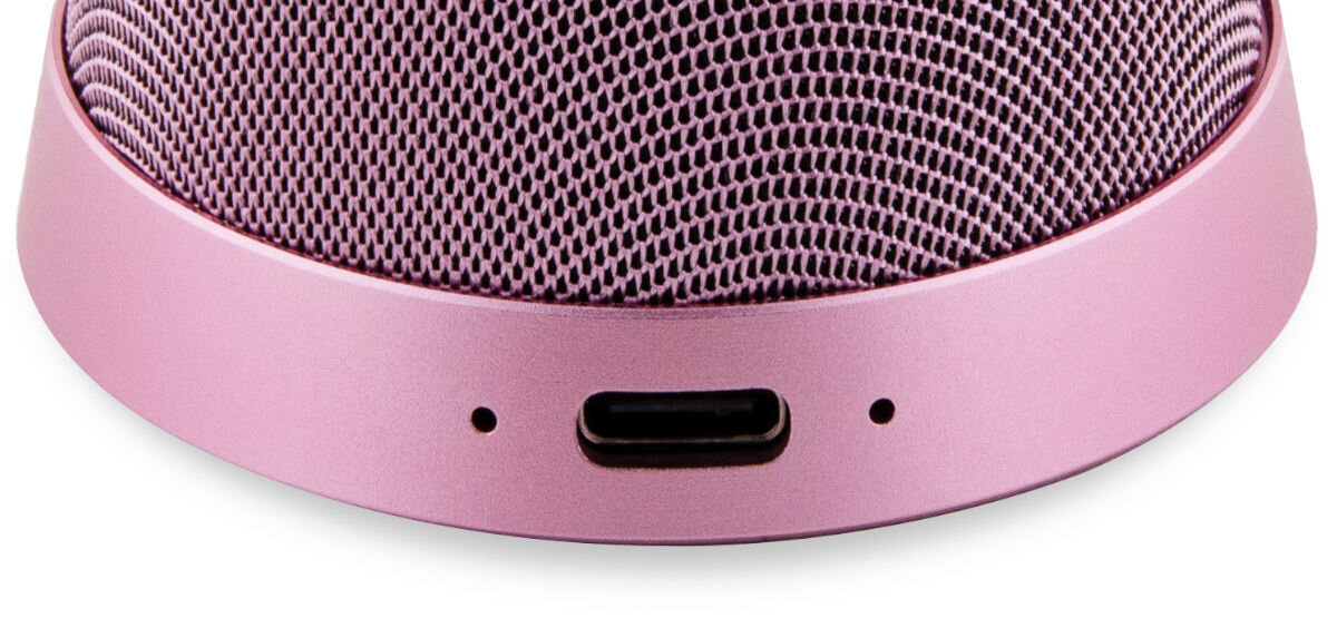 Głośnik mobilny GUESS Magnetic Script Metal Różowy bateria 1200 mAh do 12 godzin odtwarzania USB-C