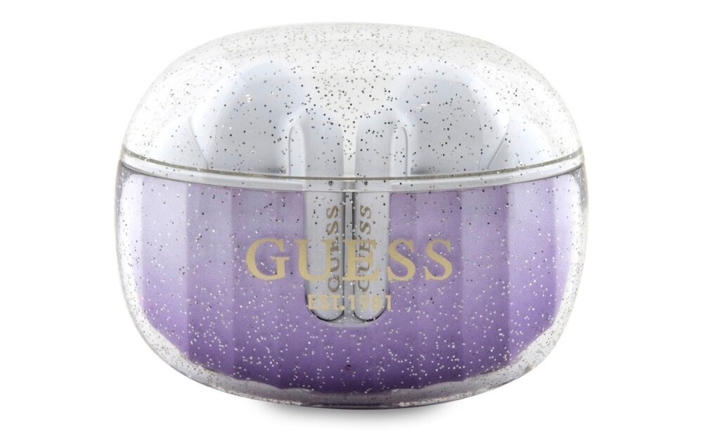 Słuchawki dokanałowe GUESS Glitter Gradient bluetooth gradient logo - sluchawki na bialym tle