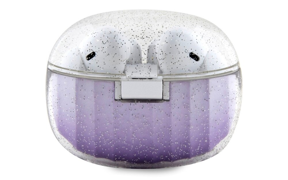 Słuchawki dokanałowe GUESS Glitter Gradient wodoodporność ipx4 membrany trwałość - sluchawki na bialym tle