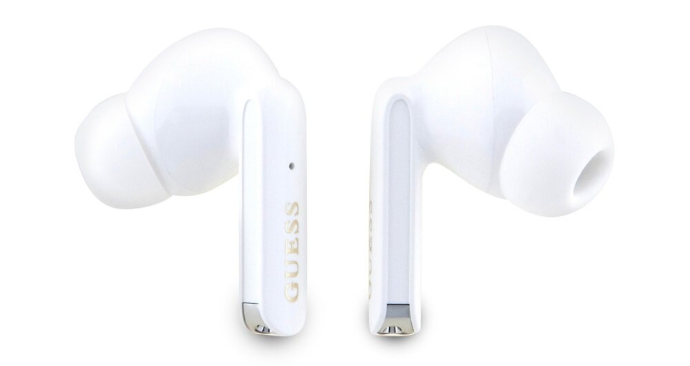 Słuchawki dokanałowe GUESS Glitter Gradient komfort stacja bateria design - sluchawki na bialym tle