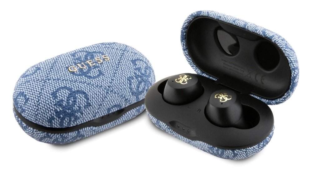 Słuchawki dokanałowe GUESS GUTWSP4EGB enc bluetooth ipx5 wodoodporność - sluchawki na bialym tle