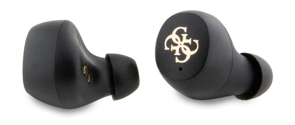 Słuchawki dokanałowe GUESS GUTWSP4EGB etui zasięg redukcja wyrafinowanie - sluchawki na bialym tle