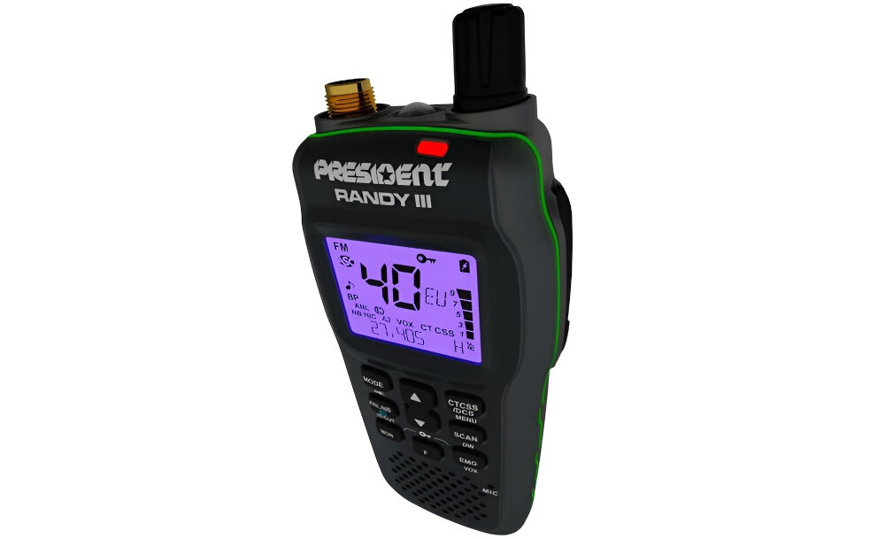 Radio CB PRESIDENT Randy III - Automatyczna regulacja szumów, blokada szumów