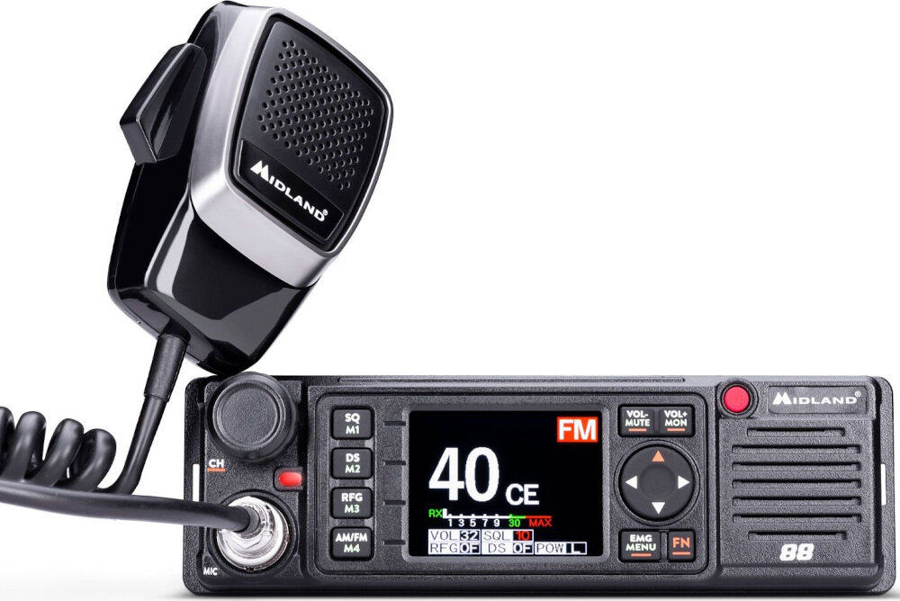 Radio CB MIDLAND 88 - montaż