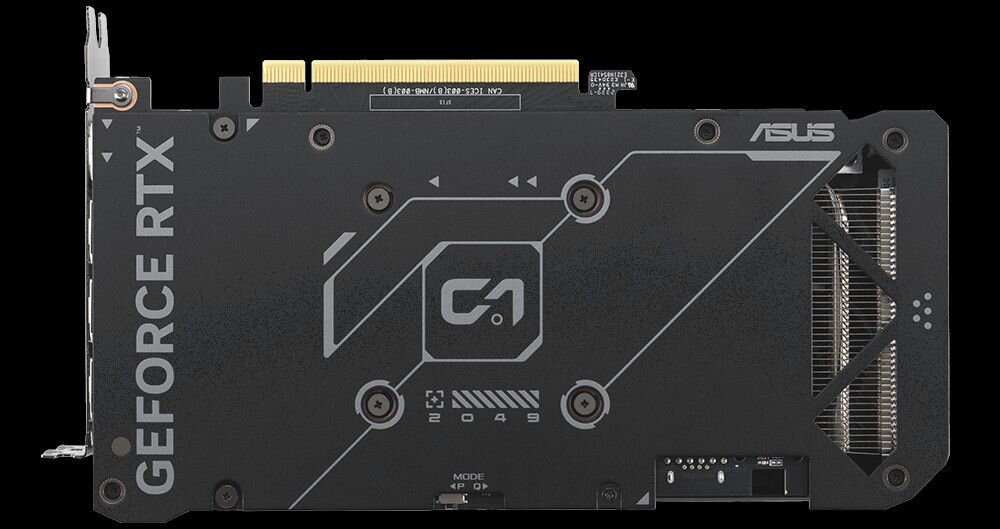 Karta graficzna ASUS Dual GeForce RTX 4070 Super Evo 12GB  - Ochronna płyta tylna