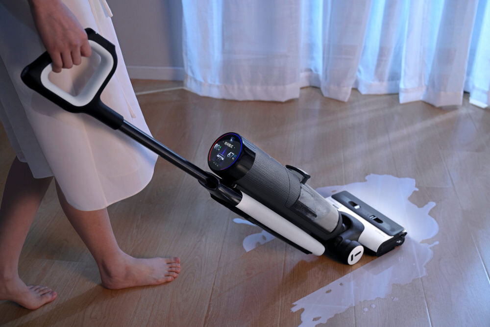 Odkurzacz TINECO Floor One S7 Premium Pełnowymiarowy ekran LCD asystent organizacja sprzątanie