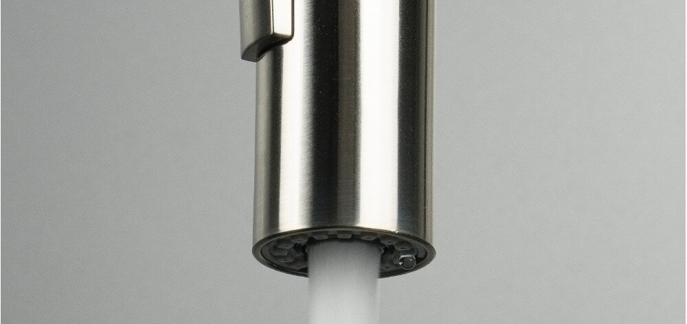 BATERIA DEANTE Luno BOC W740 Biały/Stal stal elastyczna wylewka praktyczna giętka konstrukcja aerator oszczędność wody napowietrzanie strumienia