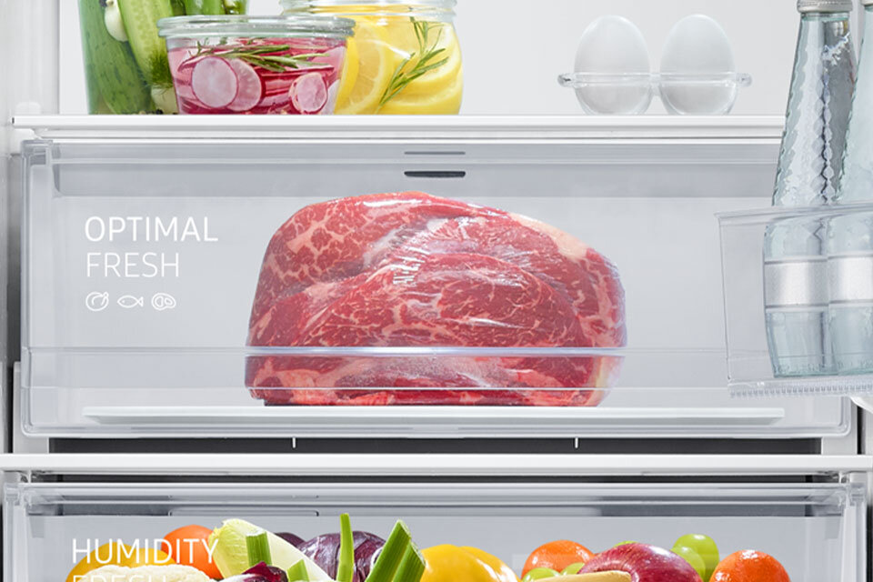 Szuflada Optimal Fresh doskonale sprawdza się do przechowywania mięsa i ryb Szuflada Optimal Fresh doskonale sprawdza się do przechowywania mięsa i ryb