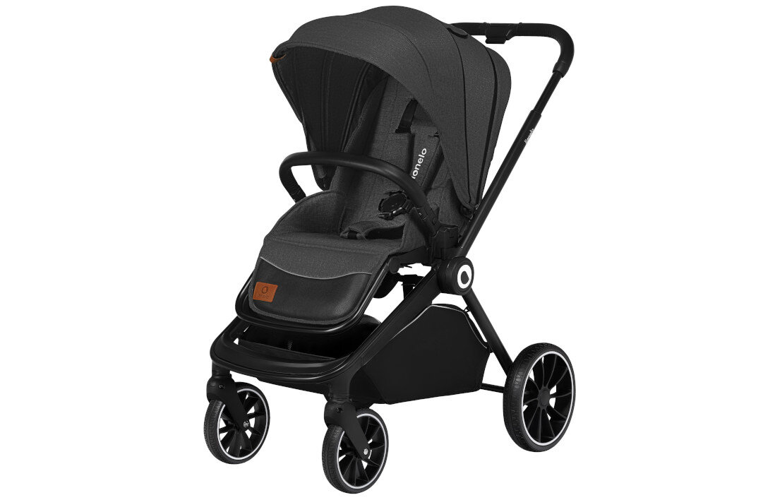 Wózek dziecięcy LIONELO Mika 2w1 Grey Graphite System 5-punktowych pasów ochrona