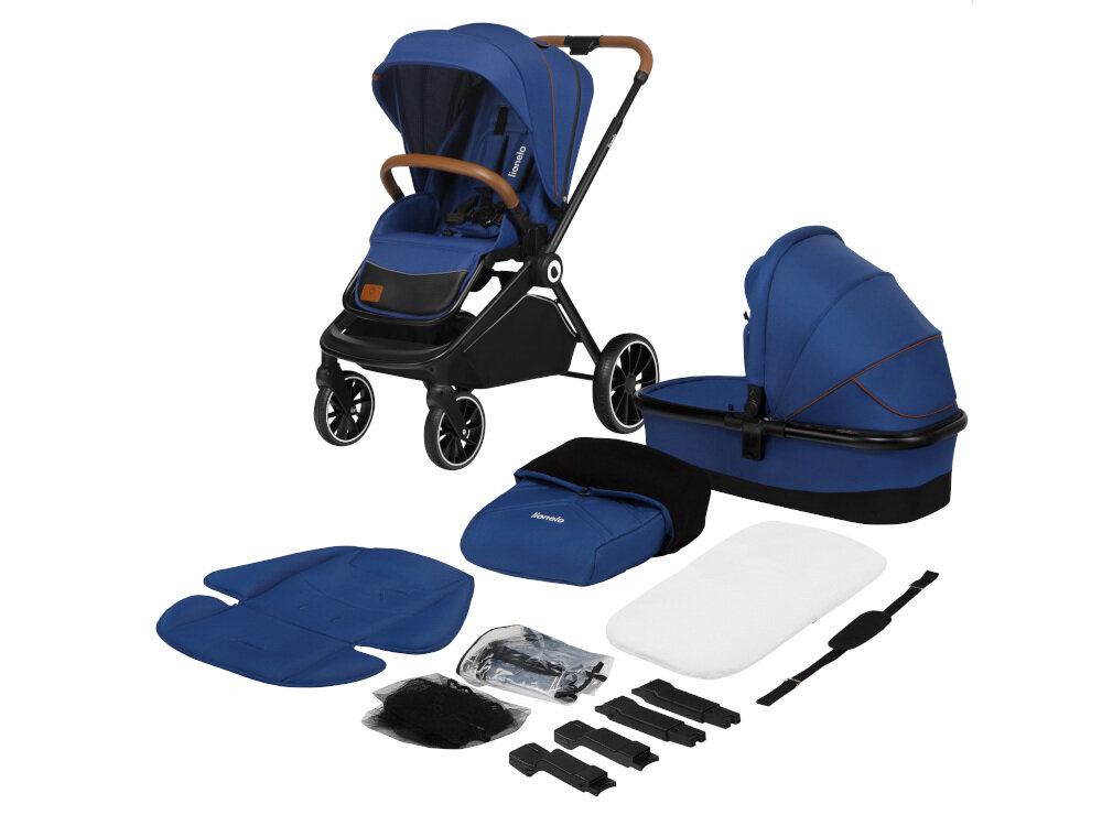 Wózek dziecięcy LIONELO Mika 2w1 Blue Nav zestaw akcesoria komplet wyposazenie