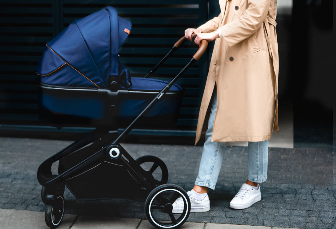 Wózek dziecięcy LIONELO Mika 2w1 Green Forest System 5-punktowych pasów ochrona