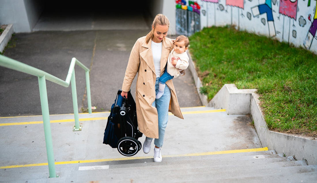 Wózek dziecięcy LIONELO Mika 2w1 Green Forest wymiary przechowywanie transport podróż wygoda