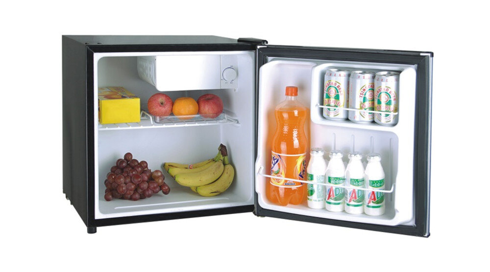 LODÓWKA ELECTRO-LINE BC 50-EW wnętrze półka uchwyty butelki bezpieczne przechowywanie zamrażalnik pojemność