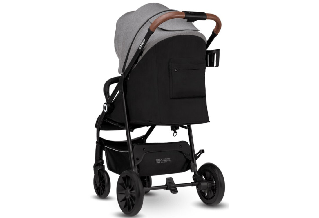 Wózek dziecięcy LIONELO Zoey Grey Stone Szary pojemny kosz duże koła pianka EVA 360° pełna amortyzacja