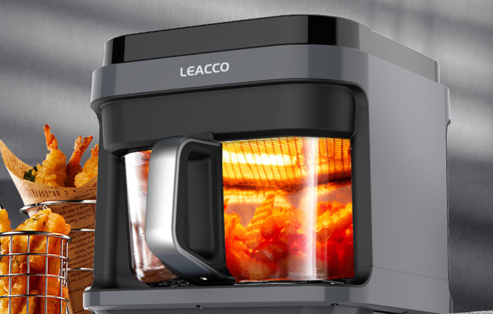 Frytkownica beztłuszczowa LEACCO AF018 Air Fryer beztłuszczowa pojemność moc efektywność
