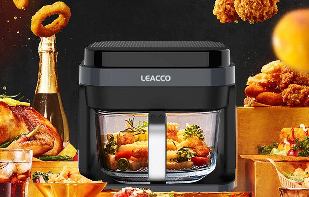 Frytkownica beztłuszczowa LEACCO AF018 Air Fryer widok podgląd monitorowanie