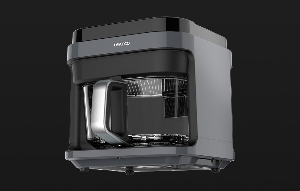 Frytkownica beztłuszczowa LEACCO AF018 Air Fryer kosz bezpieczeństwo szkło czystość