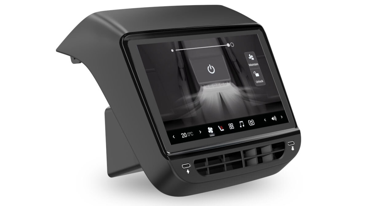 Tylny ekran multimedialny ATS 7.0 do Tesla 3 Y CarPlay działa w szerokim zakresie temperatur od -10°C do 60°C współpracuje z technologiami Tesli