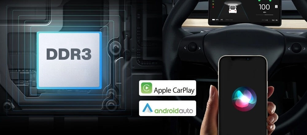 Ekran multimedialny ATS 2 do Tesla 3 Y CarPlay system operacyjny Linux 128 MB pamięci DDR3 High Speed DDR technologia łączności 5 G
					wsparcie dla Apple Siri Google Assistant interakcja z urządzeniem bez odrywania wzroku od drogi