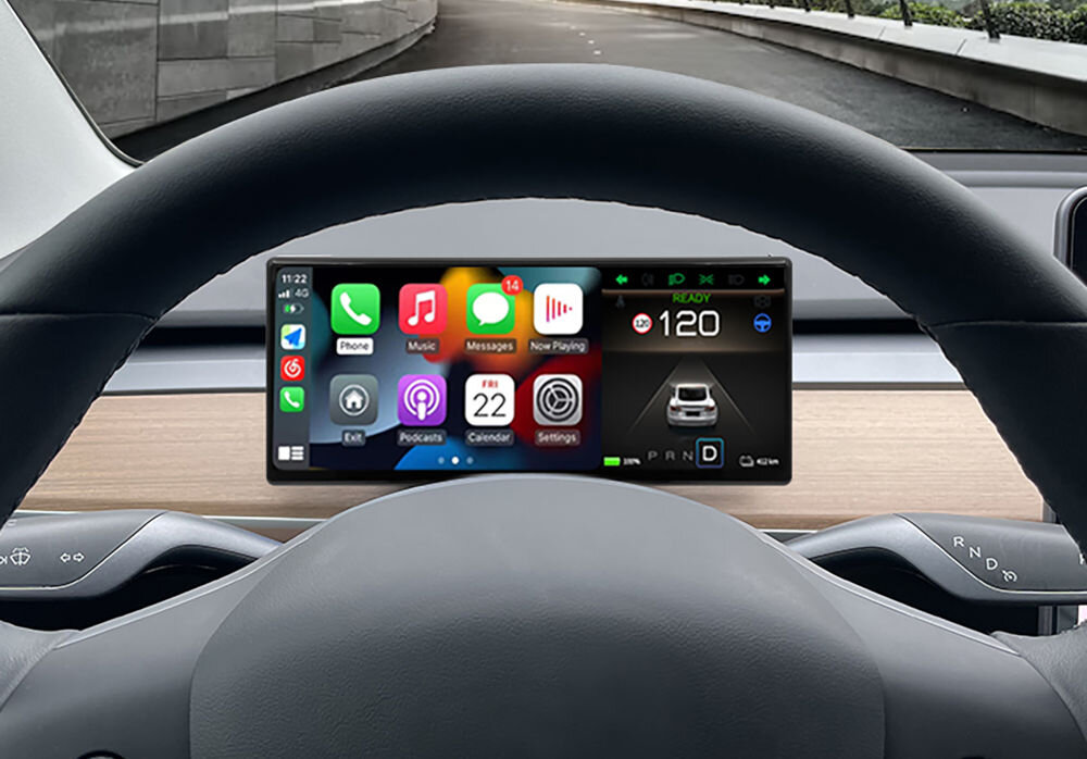 Ekran multimedialny ATS 2 do Tesla 3 Y CarPlay złącze USB-C łatwa aktualizacja firmware'u bezprzewodowe łączenie z inteligentnymi urządzeniami
					szeroki zakres napięcia wejściowego 12 - 24 V praca w temperaturach od -20 do +70°C