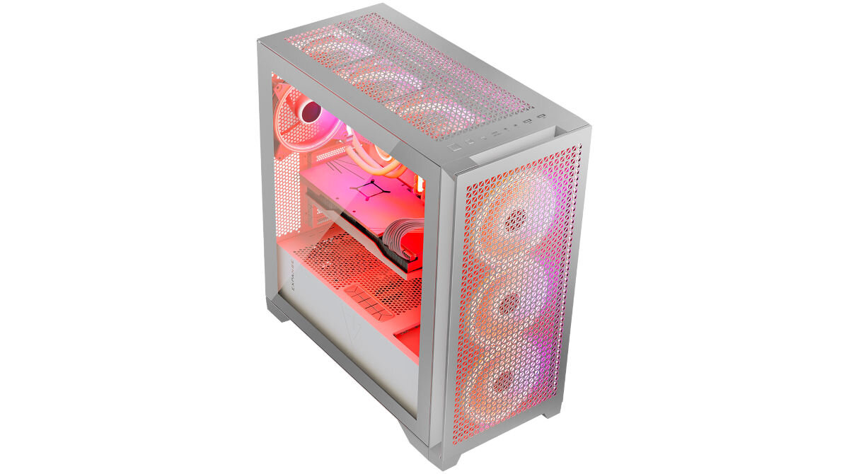 Obudowa MODECOM Volcano Expanse T Apex ARGB Midi Biały przewiewny front wentylowana klasyczny wygląd sprawdzone rozwiązania