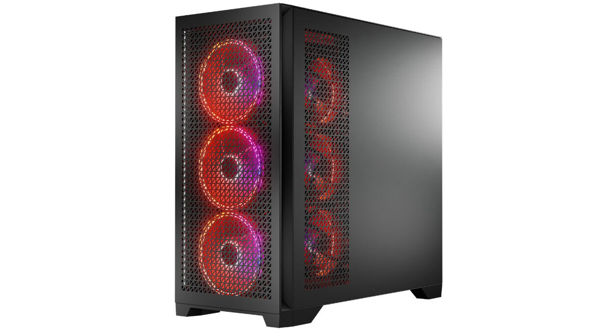 Obudowa MODECOM Volcano Expanse T Apex ARGB Midi Czarny cztery wentylatory 140mm ARGB kontrola wentylatorów kontroler 120mm chłodzenie wodne
