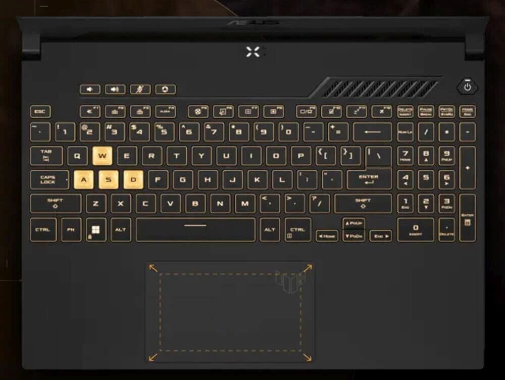 Laptop ASUS TUF Gaming F15 - Klawiatura gamingowa Overstroke Num Pad
