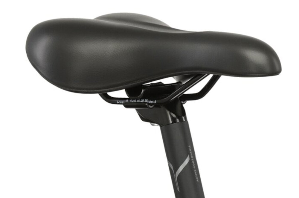 Rower górski MTB KROSS Berg 1.0 D15 26 cali damski Zielony piankowe siodelko ergonomiczna forma minimalizuje nacisk na punkty kontakt z cialem rowerzysty odpowiednie podparcie dla kosci siedzacych