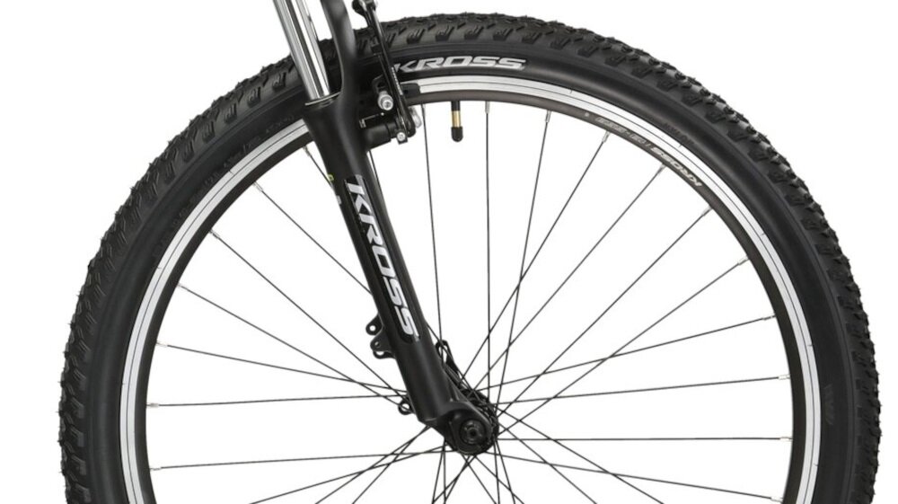 Rower górski MTB KROSS Berg 1.0 D15 26 cali damski Zielony kola duze 26-calowe latwe pokonywanie przeszkod wiekszy kontakt kola z podlozem szeroki opoy marki WANDA gleboki bieznik dobra przyczepnosc regularne sprawdzanie cisnienia powietrza wartosc na bocznej czesci opony