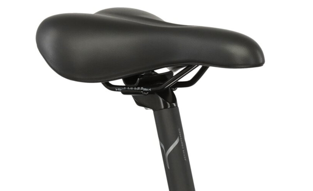 Rower górski MTB KROSS Berg 2.0 M15 27.5 cala męski Czarny piankowe siodelko ergonomiczna forma minimalizuje nacisk na punkty kontakt z cialem rowerzysty odpowiednie podparcie dla kosci siedzacych