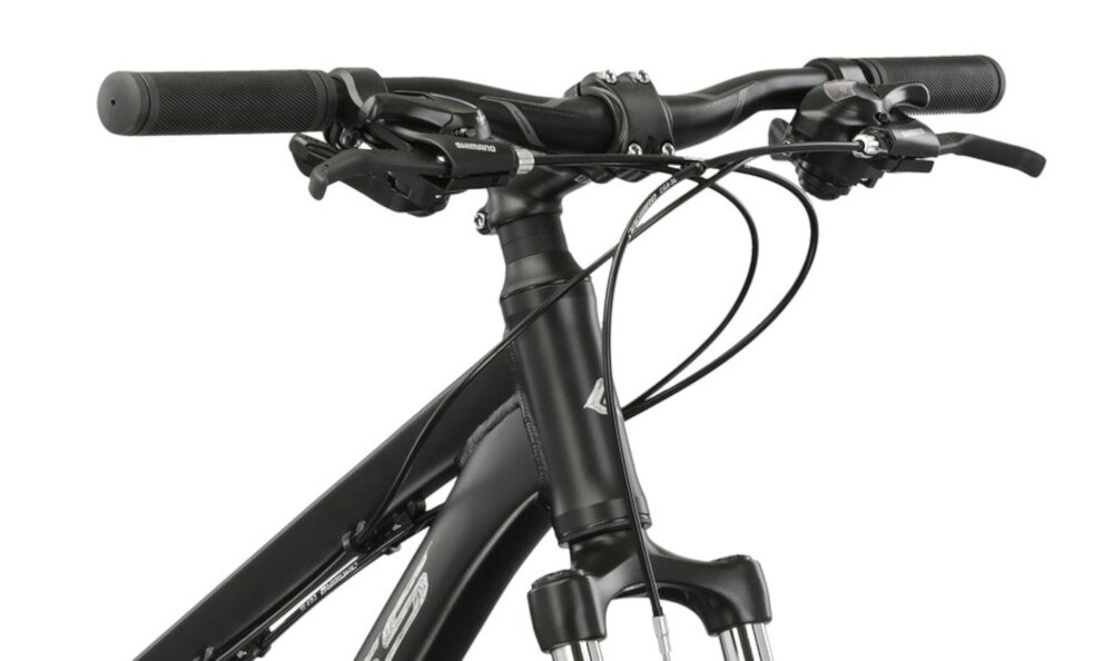 Rower górski MTB KROSS Berg 2.0 M15 27.5 cala męski Czarny aluminiowa kierownica uchwyty pokryte specjalnym antyposlizgowym materialem wieksze bepieczenstwo