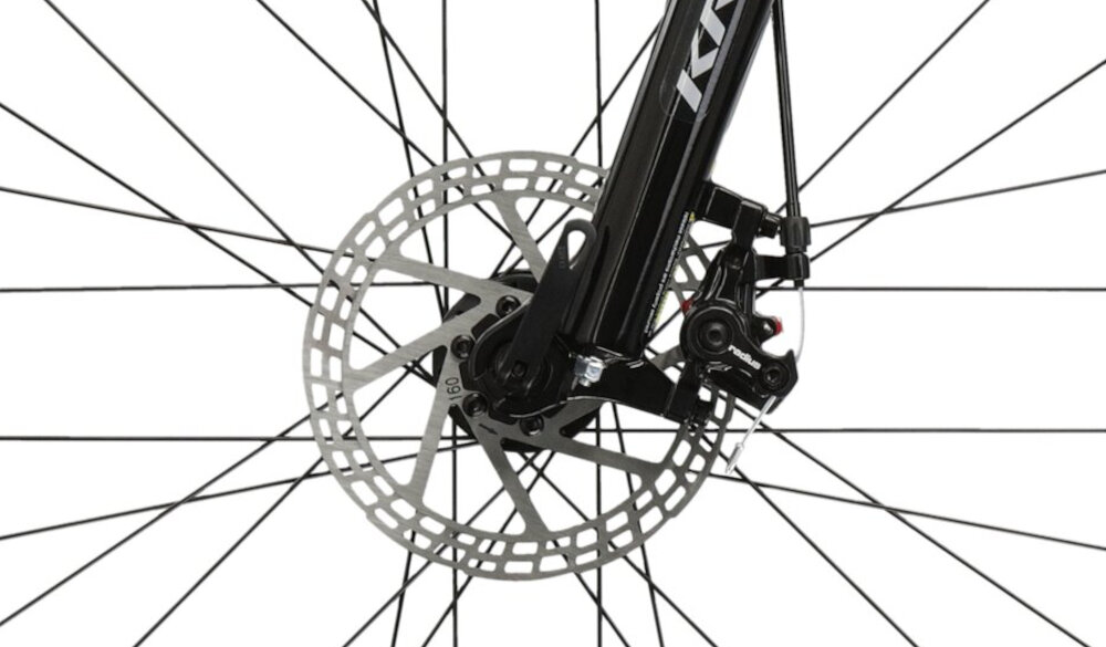 Rower górski MTB KROSS Berg 3.0 M21 27.5 cala męski Pomarańczowy podstawa bezpieczenstwa hamulce tarczowe mechaniczne na kazde warunki pogodowe na kazda trase bardzo duza sila hamowania z przodu i z tylu podwojny pakiet bepieczenstwa