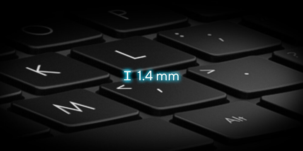 Laptop ASUS ZenBook UX3402VA - skok klawiszy