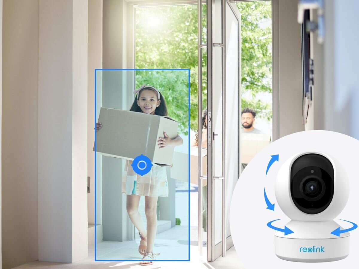 Kamera REOLINK E Series E340 0-355° 0-50° pełny obrót wnętrz na zewnątrz dynamiczne śledzenie ruchu