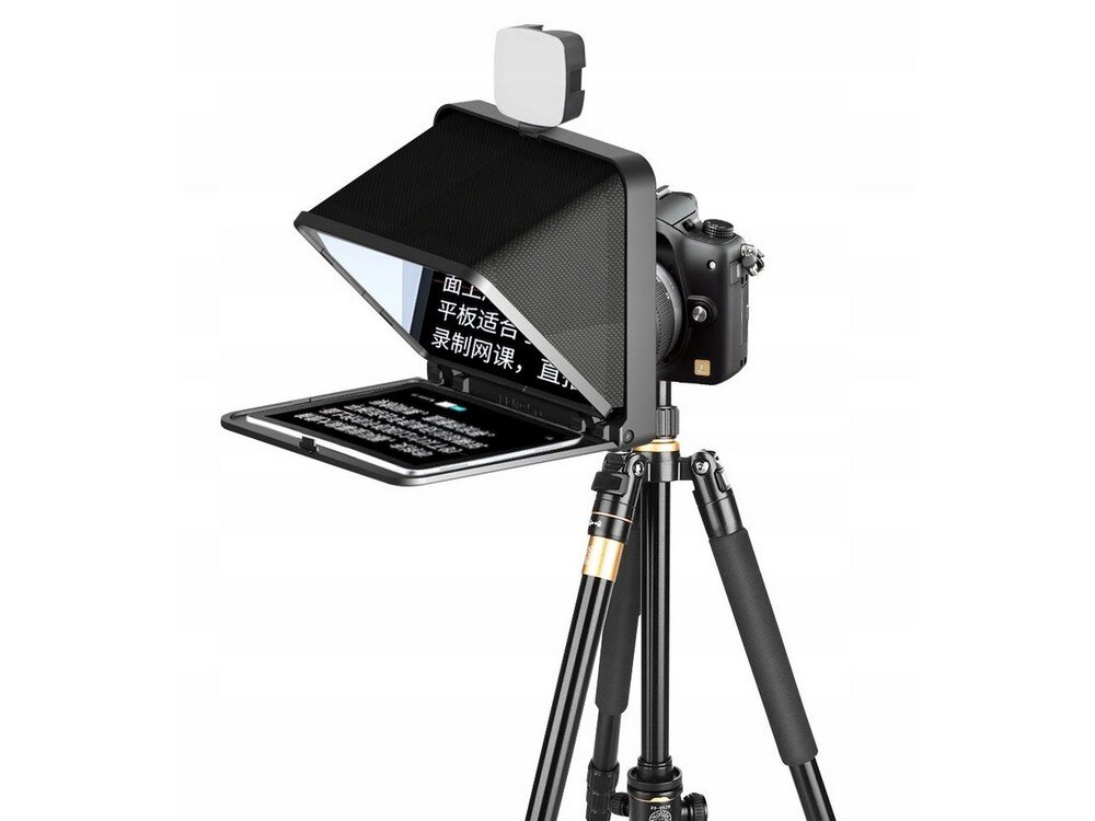 LENSGO TC7 teleprompter lustro weneckie płynna wypowiedź nagranie bez zapamiętywania tekstu