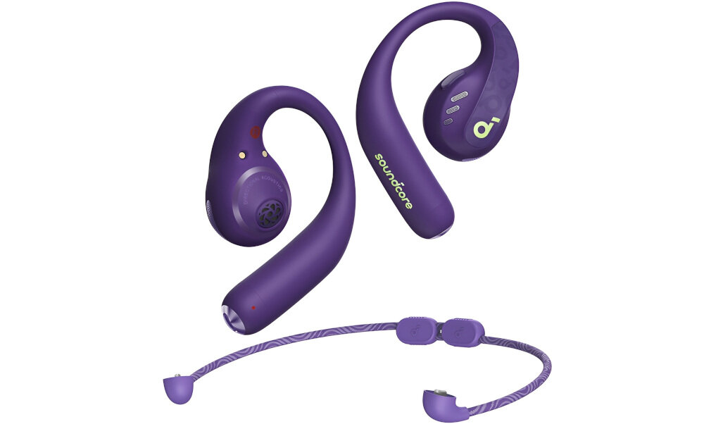 Słuchawki powietrzne SOUNDCORE Aerofit Pro Open-Ear - Tytanowe membrany 16,2 mm, słuchawki z opaską na szyję
