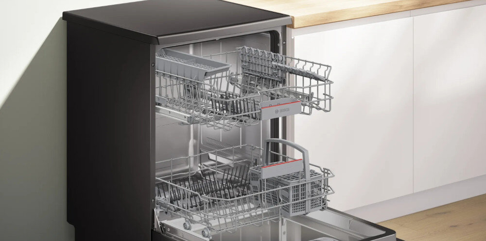 Zmywarka BOSCH SMS4EKC06E VarioFlex system koszy składane elementy pojemność komplety naczyń