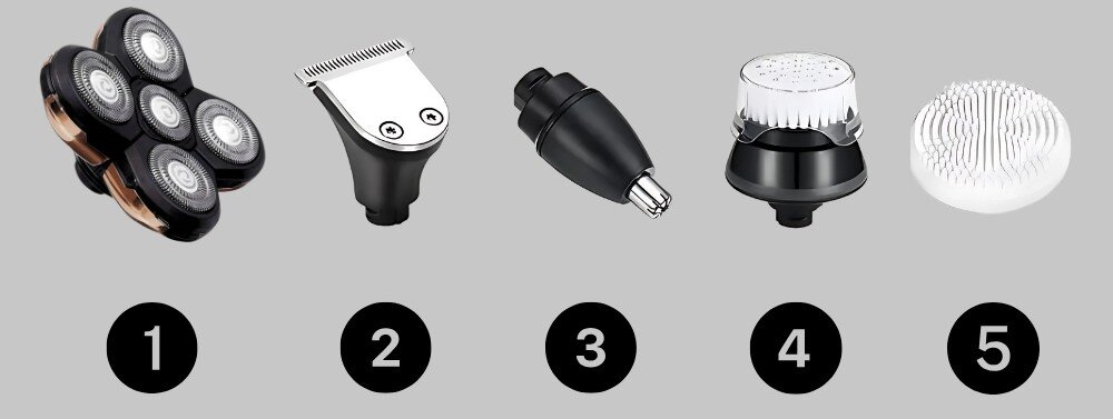 Golarka ALPHA TR5-PRO Na mokro i sucho wielofunkcyjne urządzenie, golenie, strzyżenie, oczyszczanie, masaż, proste użytkowanie, szybko i wygodnie