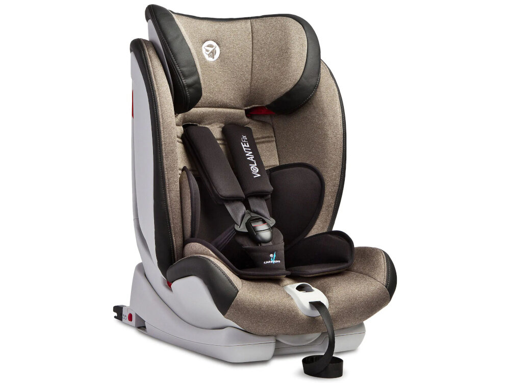 Fotelik samochodowy CARETERO VolanteFix Limited Limited 9-36 kg Beżowo-czarny bezpiczny sprzet bardzo prosty montaz odpowiednio przypiac pasami bezpeiczenstaw w aucie do jazdy przodem do kierunku jazdy