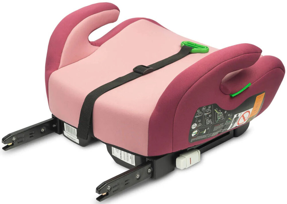 Podstawka samochodowa CARETERO Puma I-Size Różowy podstawka na białym tle widoczna od tyłu pod skosem bezpieczeństwo wygoda komfort