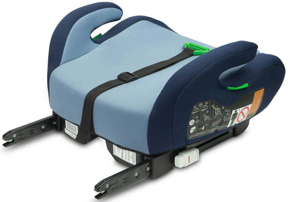 Podstawka samochodowa CARETERO Puma I-Size Granatowo-błękitny podstawka na białym tle widoczna od tyłu pod skosem bezpieczeństwo wygoda komfort