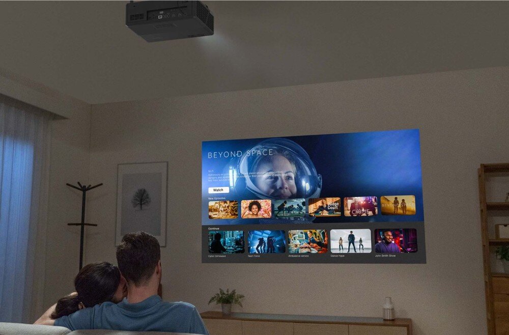 Projektor OPTOMA UHZ55 4K UHD (3840 x 2160), 3000 ANSI lumen, Wi-Fi aplikacje YouTube Spotify łączność Wi-Fi RJ-45