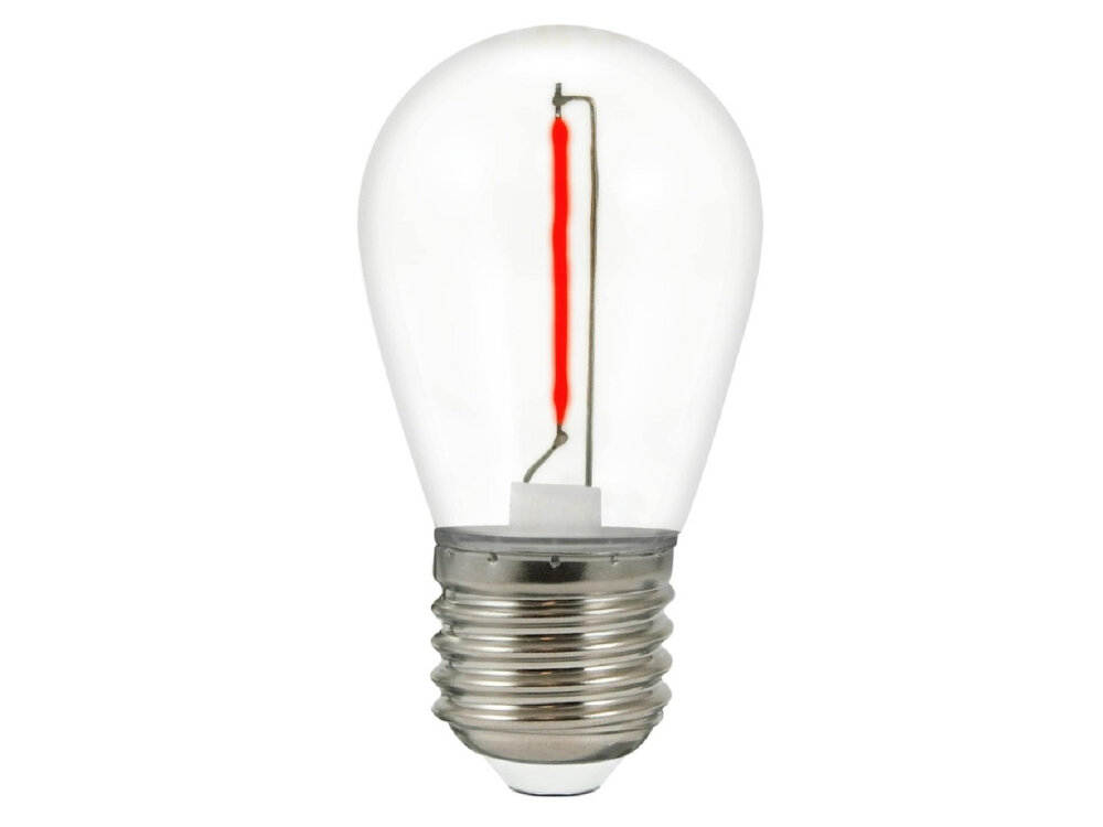 Żarówki LED GOLDLUX 36V S14 E27 2 sztuki Czerwony zywotnosc od 25000 godzin 12500 cykli wlacz/wylacz
