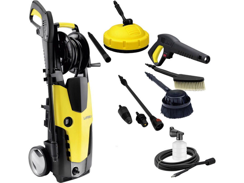 Myjka ciśnieniowa LAVOR STM 160 8.086.0003C pistolet wąż  lanca turbo lanca 2 szczotki dysza rotacyjna dysza obrotowa 