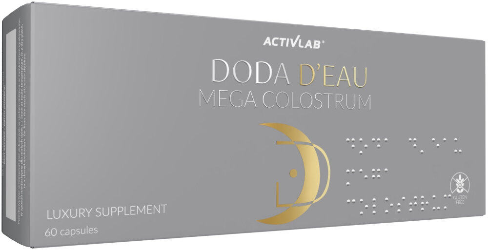 Colostrum ACTIVLAB Doda D-eau Mega Colostrum 60 kapsułek wspiera odpornosc wplywa na poziom zelaza czyste colostrum w 100% wierne naturze