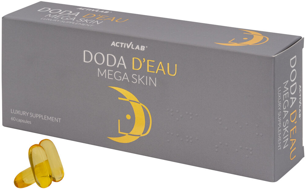 Adaptogen ACTIVLAB Doda D-eau Mega skin 60 kapsułek sekret piekna Doroty Dody Rabczewskiej suplement diety uzupelnienie codziennej diety dobra kondycja skory fantastyczne samopoczucie